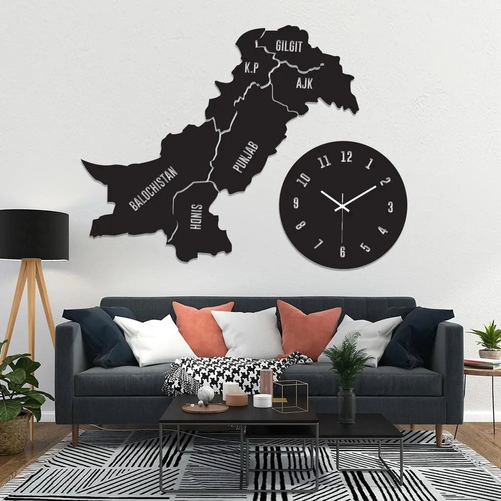 ZF Pakistan Map | Wall Clock