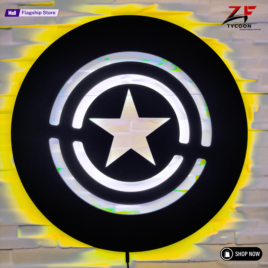 ZF Captain America Shield | Glowing Wall Art