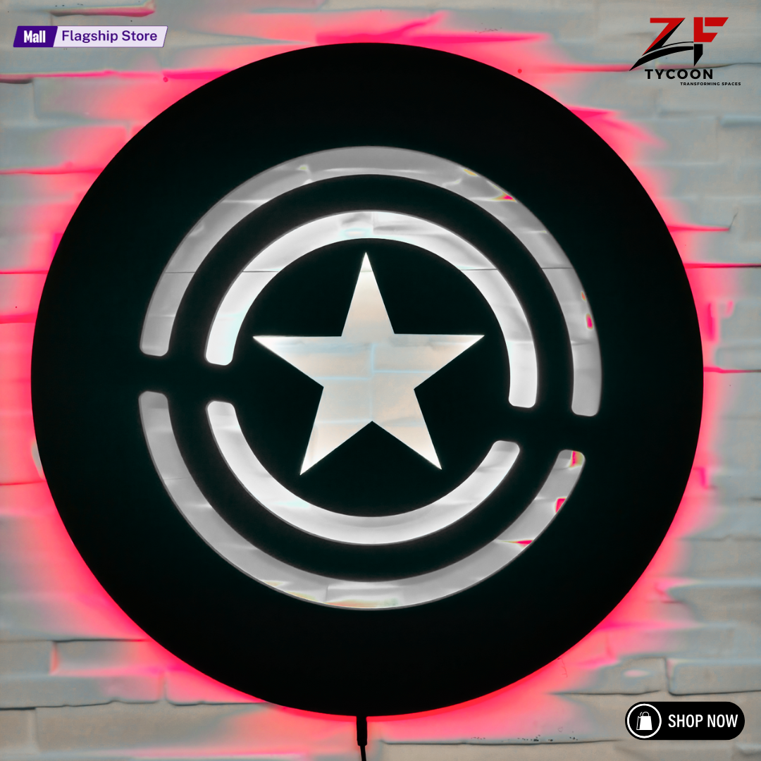ZF Captain America Shield | Glowing Wall Art