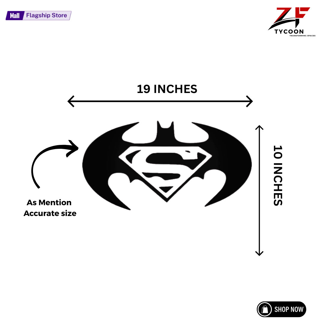 ZF Wooden SuperMan & Batman Combo LED Wall Lamp, Comic Lover, Bat Cave, Night Lamp, for Gift, Kids Room, Gaming Setup, Gaming Room, Man Cave,Led Lamp,Trendy Decore