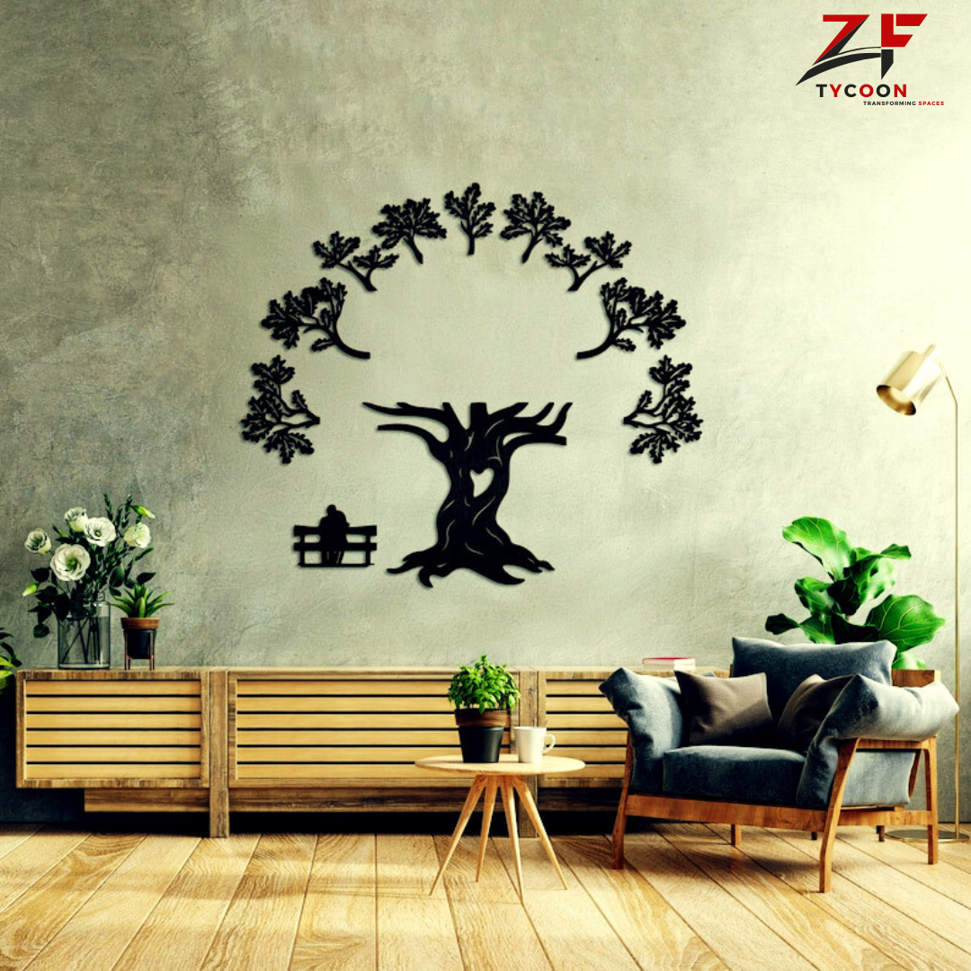 ZF Tree Wall Decor, Family Tree Wall Art, Wooden Family Tree With Photo 10-12 Frames, Large Tree Of Life Wall Decor, Collage Picture Frames