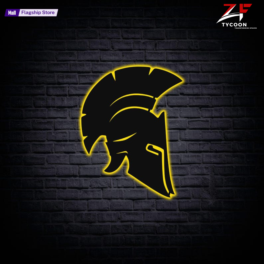 ZF Spartan 3D WALL LED LAMP , Gladiator led Light, led wall decor , Gamming room decor , gaming room decor , kids decor
