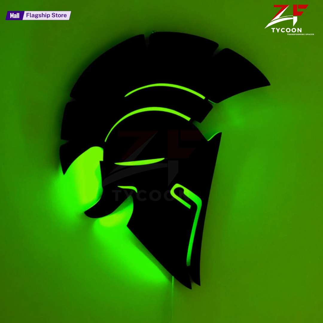 ZF Spartan 3D WALL LED LAMP , Gladiator led Light, led wall decor , Gamming room decor , gaming room decor , kids decor