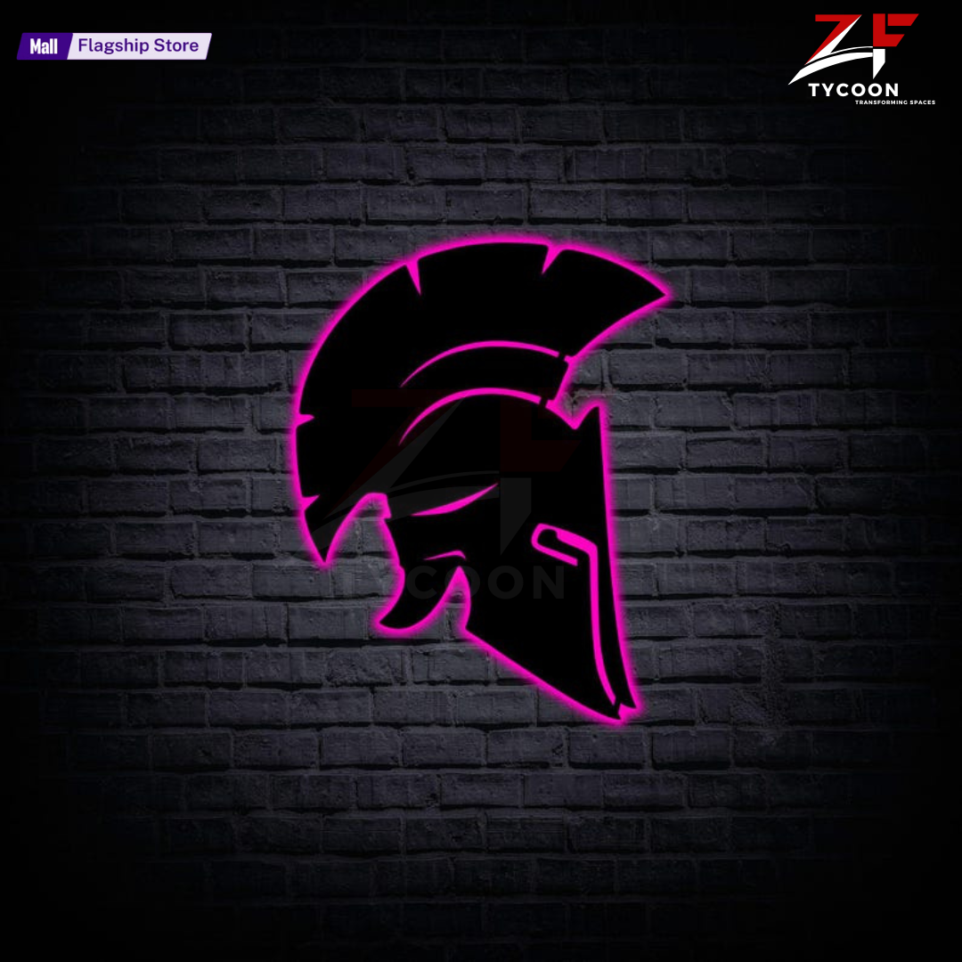 ZF Spartan 3D WALL LED LAMP , Gladiator led Light, led wall decor , Gamming room decor , gaming room decor , kids decor