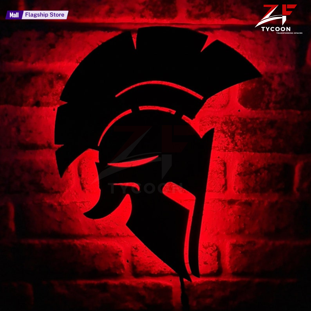 ZF Spartan 3D WALL LED LAMP , Gladiator led Light, led wall decor , Gamming room decor , gaming room decor , kids decor