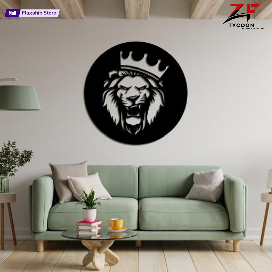 ZF King Lion Wall Art With Rgb Led Light, King Lion Room Decor, King Lion Neon Sign, King Lion Wall Art, King Lion Home Wall Art