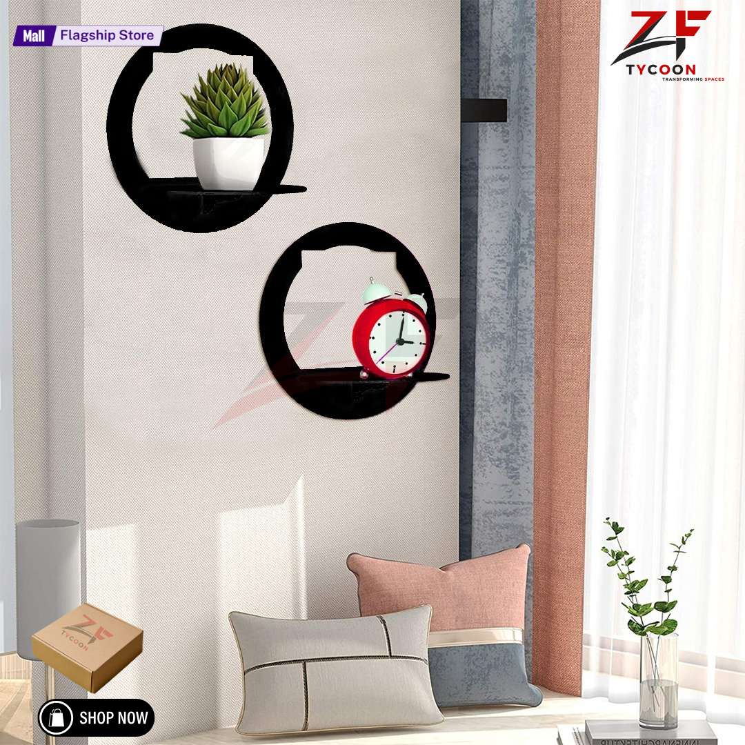 ZF Cat shape Wall Shelf, Wall Shelves, Wooden Wall Shelf For kids, girls, bed room, Laser cut floating Shelf White/Brown/Black