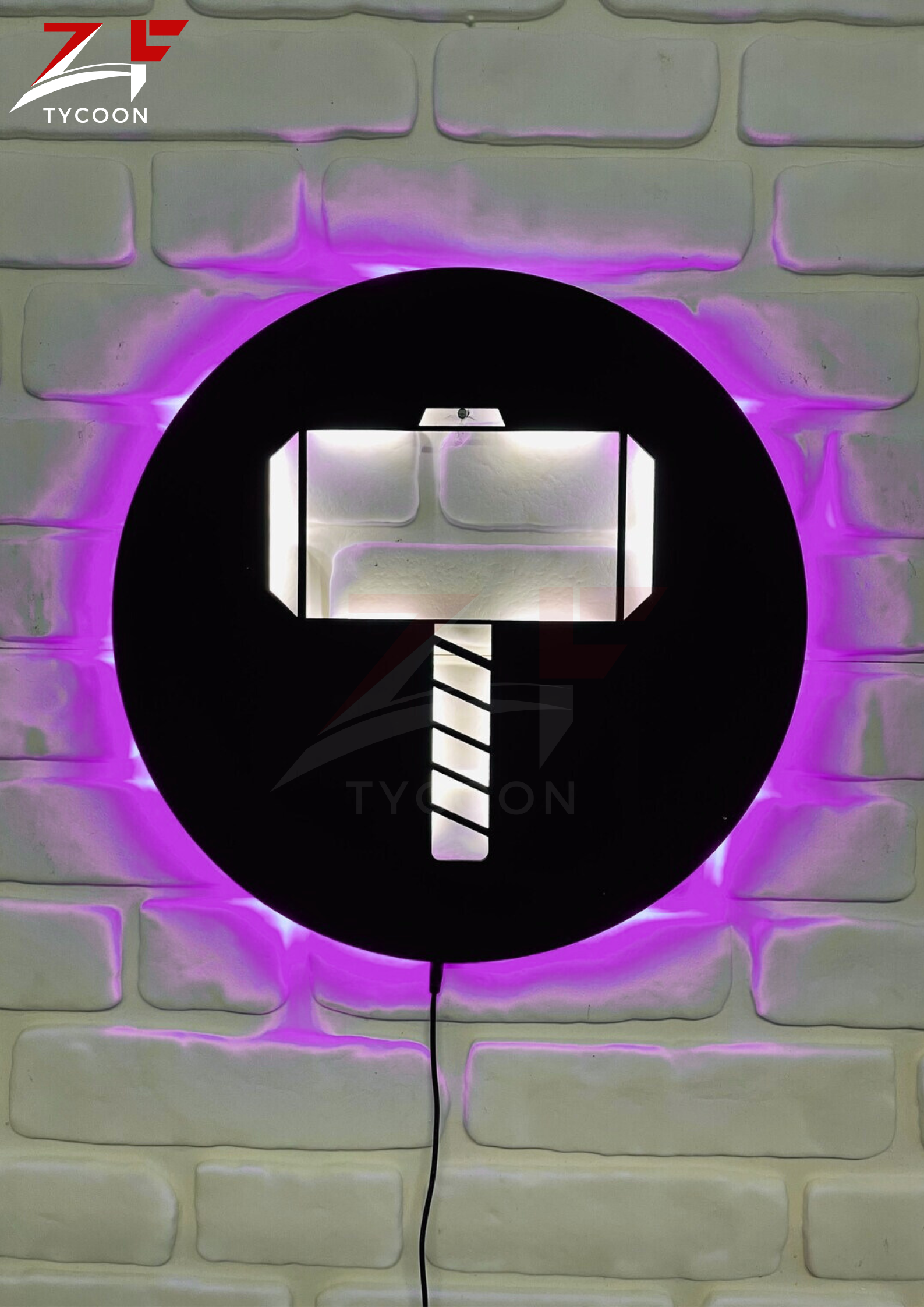 ZF Thor's Hammer | Led Wall Art