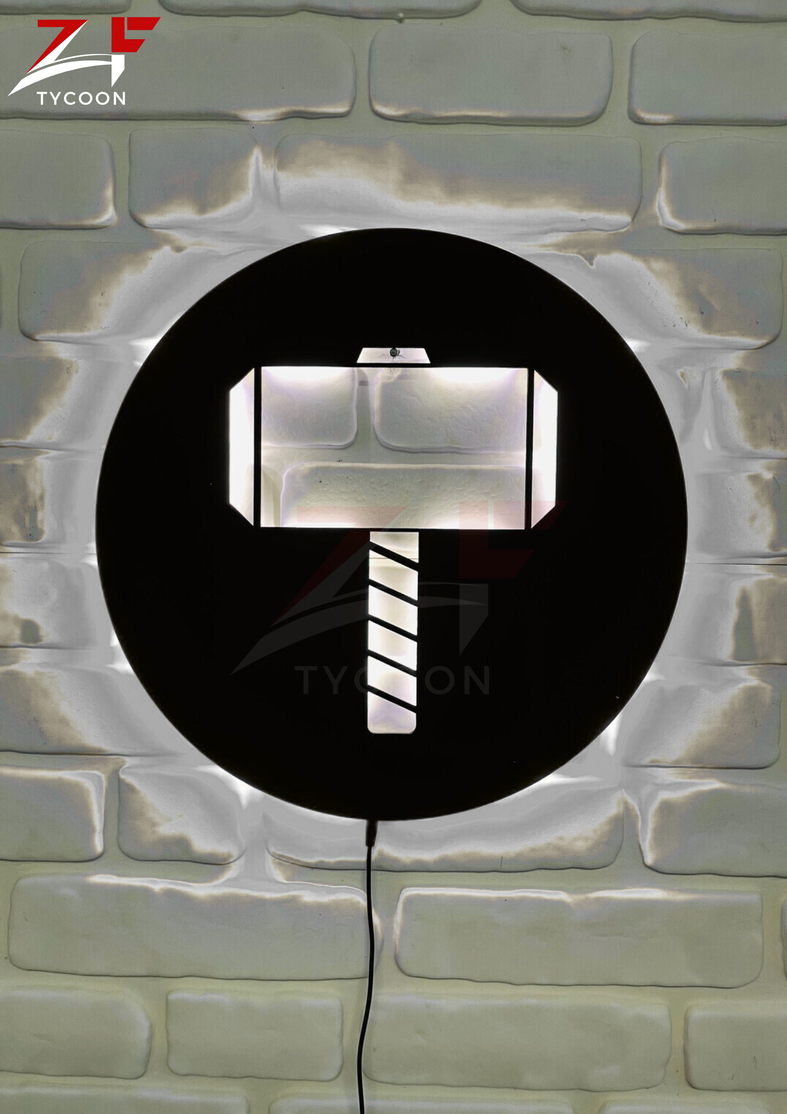ZF Thor's Hammer | Led Wall Art