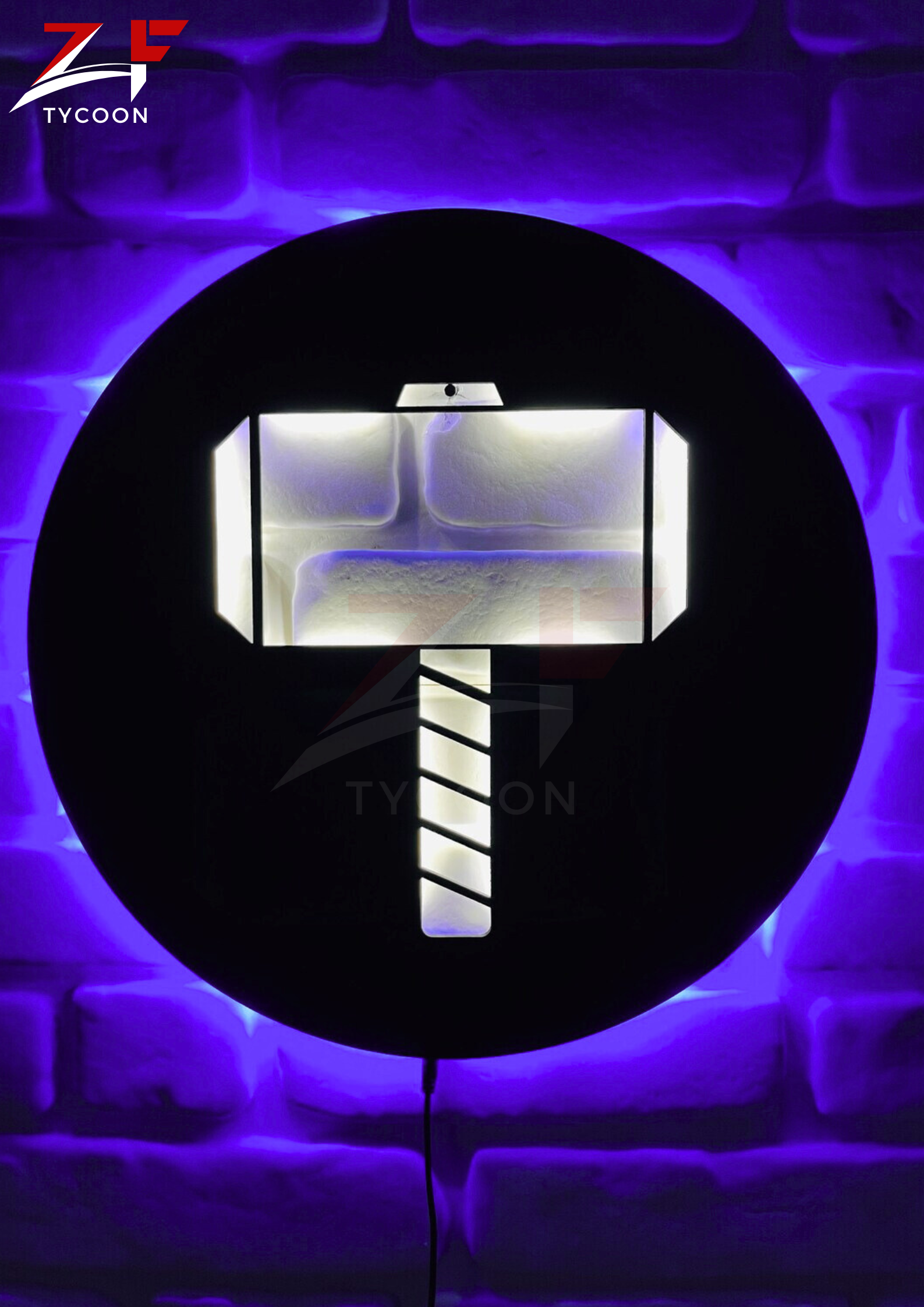 ZF Thor's Hammer | Led Wall Art