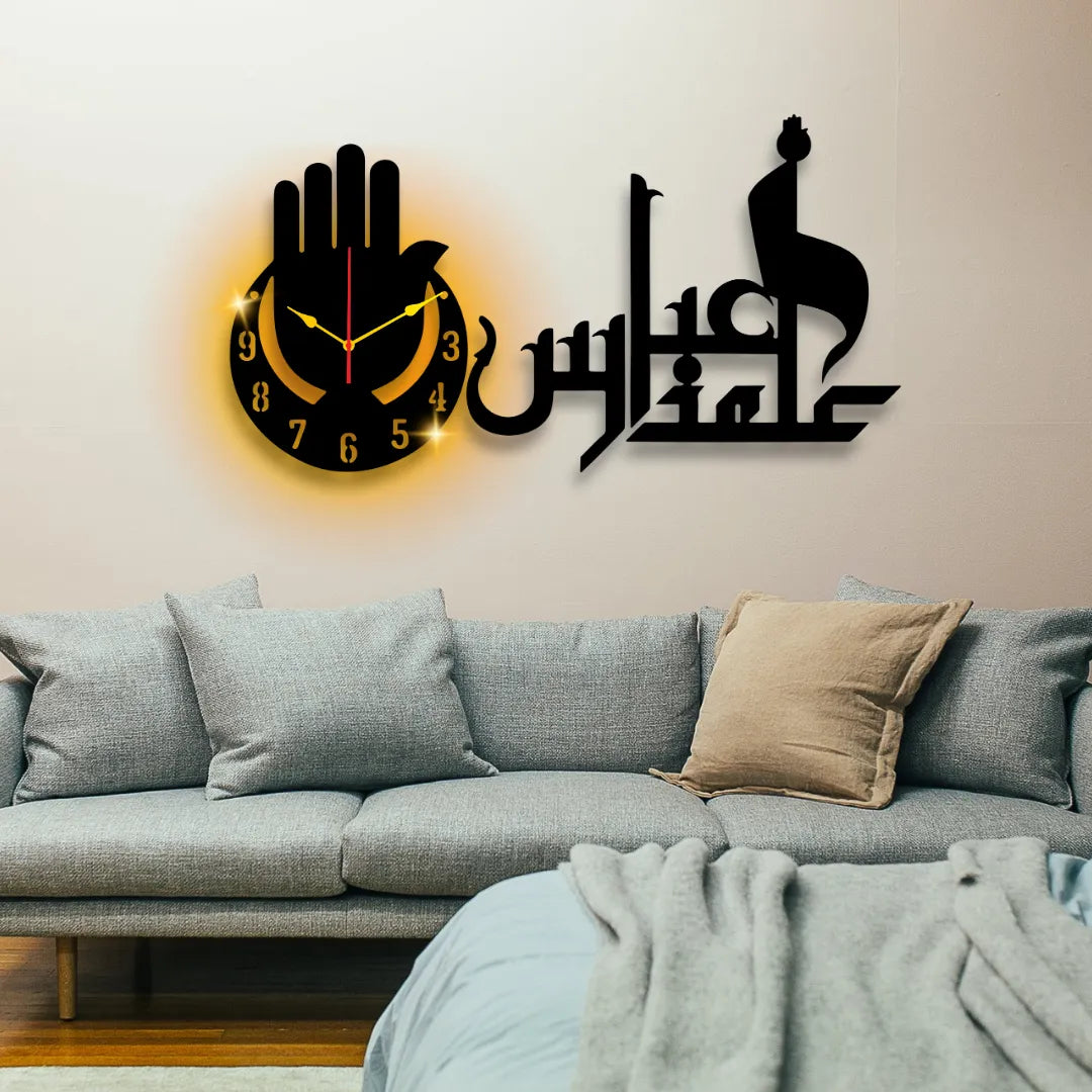 ZF Y.A GHAZI ABBAS ALAMDAR | WALL CLOCK | GLOWING
