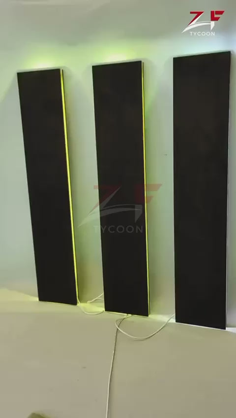 ZF Gaming room Wooden Led light, Gaming Room Decor, Multiple colours Led lights for gaming room, Gaming zone led decor, Led wall panels, Gamer room led decor